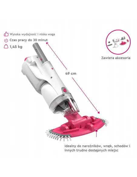 Odkurzacz akumulatorowy BC30 do basenów i spa do 15 m3 BWT