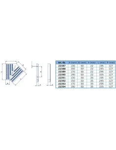 Kratka rynny przelewowej narożnik 45 stopni 335x22mm Astralpool (22390) 2