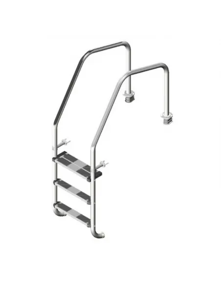 Drabinka do basenu z rynną przelewową 2 stopnie (07514)