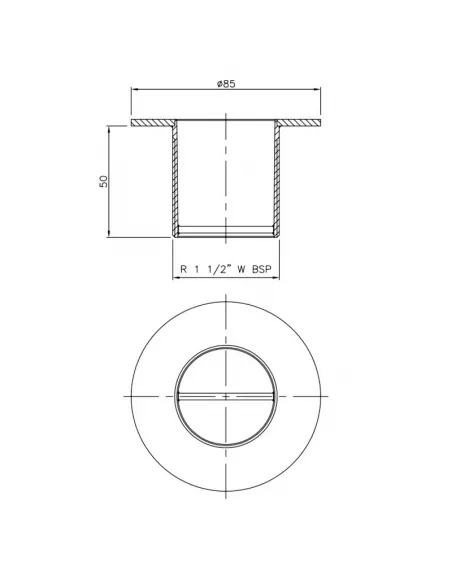 Dysza ssąca punkt odkurzacz stal basen płytkowany (16328)