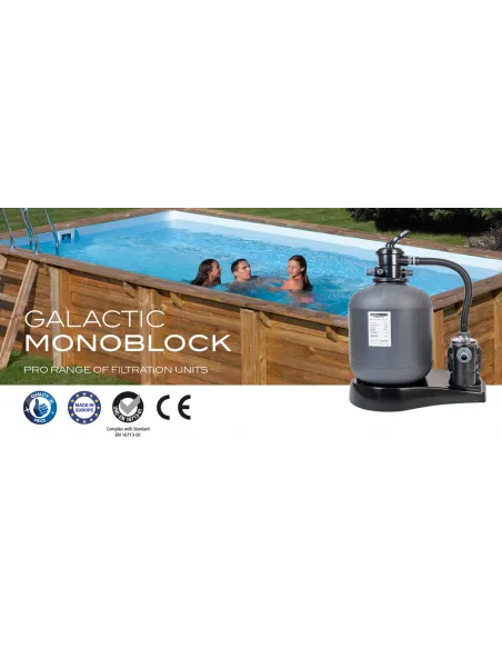 Zestaw filtracyjny GALACTIC d380 z pompą samozasysającą 5 m3/h - 74471