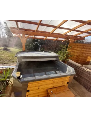 Wanna ogrodowa z piecem wewnętrznym POPRAD