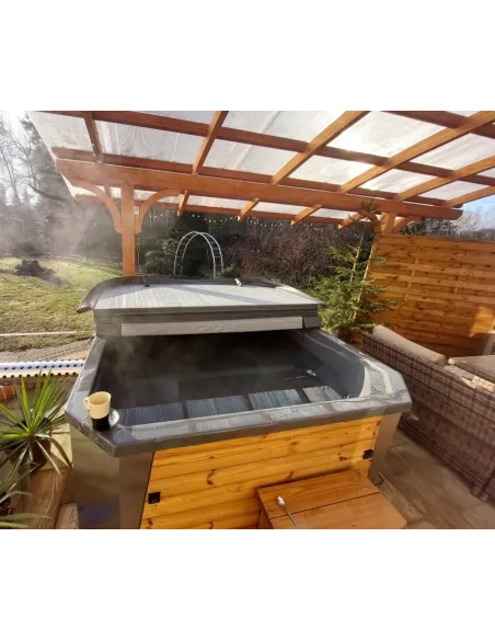 Wanna ogrodowa z piecem wewnętrznym POPRAD