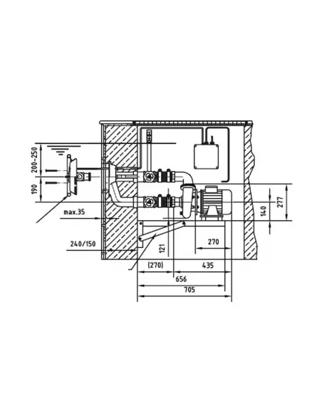 Masaż z brązu przeciwprąd do basenów Tajfun DUO Hugo Lahme 7640020