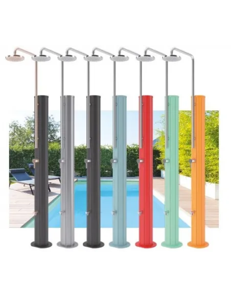 Prysznic solarny zbiornik 30l stal nierdzewna niebieski 74058CL153