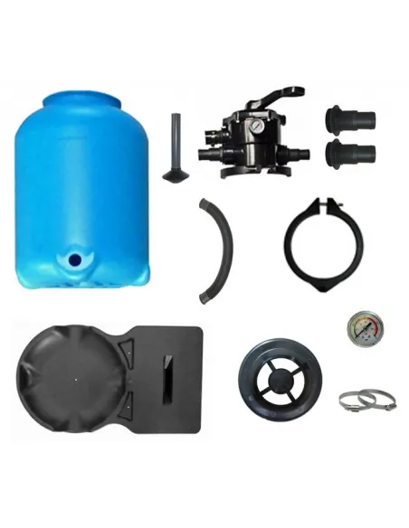 Filtr niemiecki 400mm z zaworem sześciodrożnym 100304