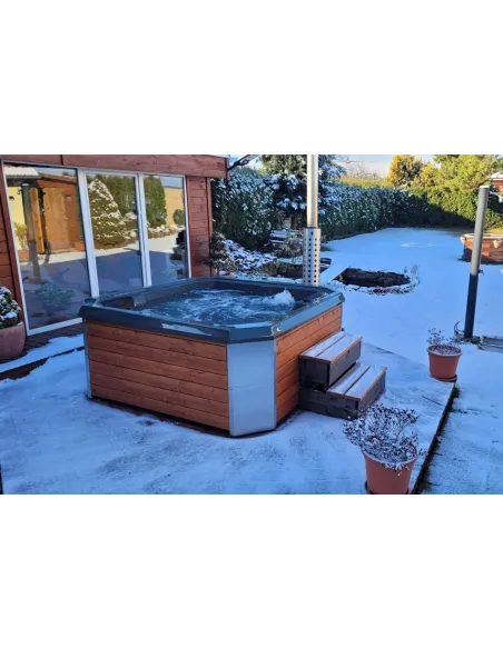 Wanna ogrodowa hybrydowa (piec i grzałka) SAN H