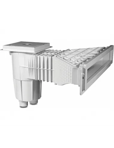 Skimmer wysokiego poziomu wody biały Flotide 1 1/2 x m6 mosiężny gwint 7035013