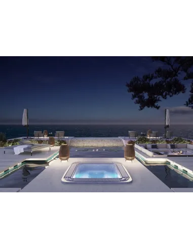 Wanna SPA komercyjna z rynną przelewową Verona