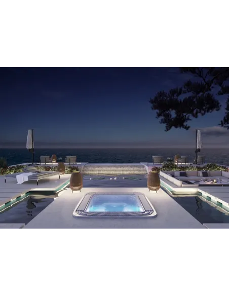 Wanna SPA komercyjna z rynną przelewową Verona