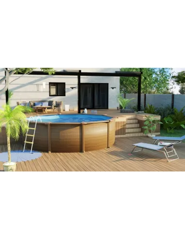 Basen stalowy kanadyjski okrągły ⌀ 300 cm x 120 cm PACIFIC GRE