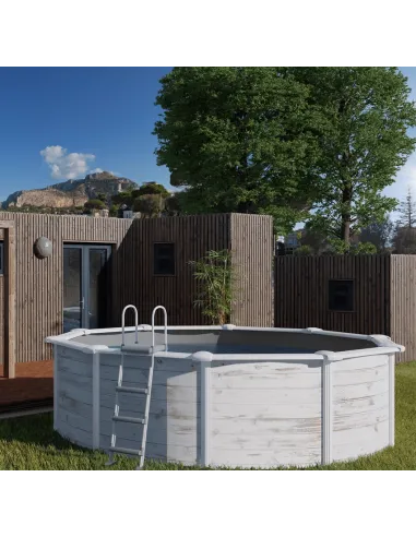 Basen stalowy kanadyjski okrągły ⌀ 350 x 120 cm FINLANDIA