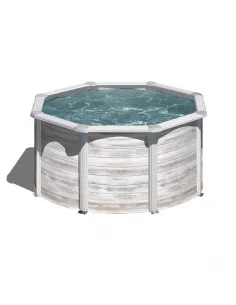Basen stalowy kanadyjski okrągły ⌀ 240 x 120 cm FINLANDIA GRE