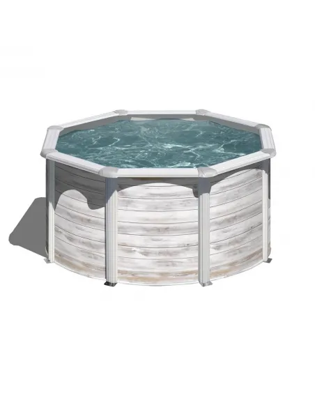 Basen stalowy kanadyjski okrągły ⌀ 240 x 120 cm FINLANDIA GRE