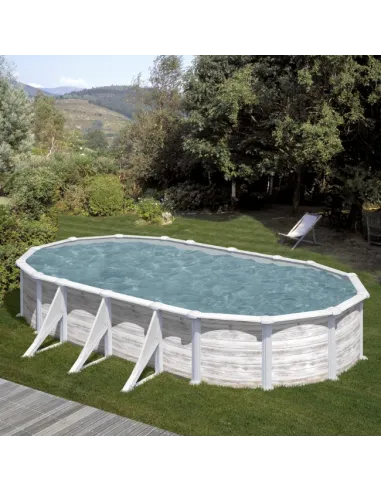 Basen stalowy kanadyjski owalny 730 x 375 cm x 132 cm GROENLANDIA GRE