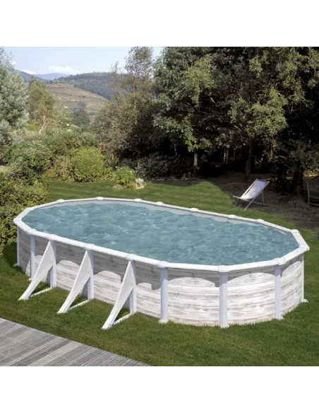 Basen stalowy kanadyjski owalny 730 x 375 cm x 132 cm GROENLANDIA GRE