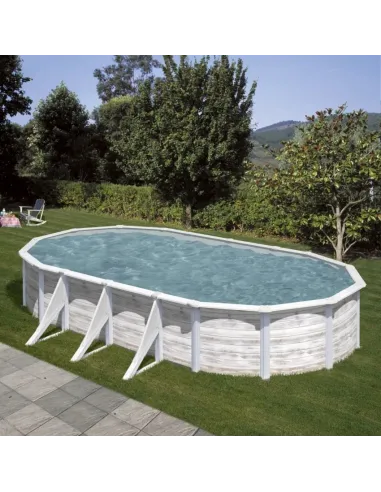 Basen stalowy kanadyjski owalny 730 x 375 cm x 132 cm GROENLANDIA GRE