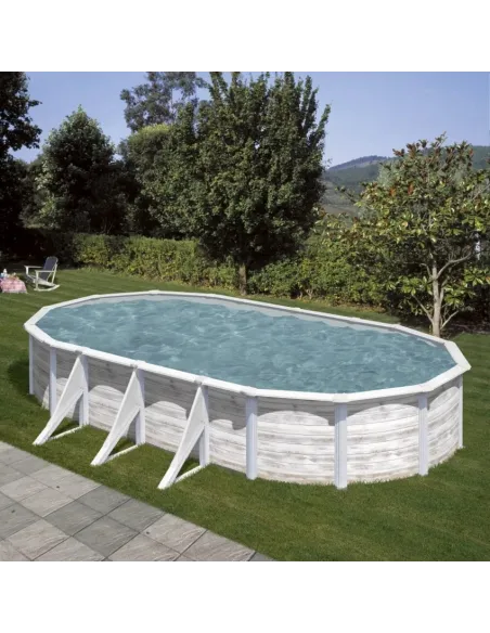 Basen stalowy kanadyjski owalny 730 x 375 cm x 132 cm GROENLANDIA GRE