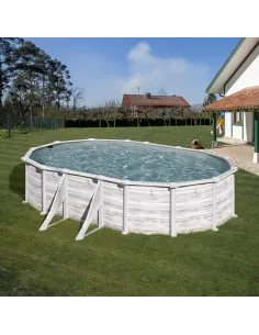 Basen stalowy kanadyjski owalny 610 x 375 cm x 132 cm GROENLANDIA 2