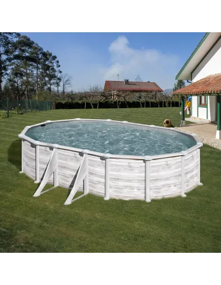 Basen stalowy kanadyjski owalny 610 x 375 cm x 132 cm GROENLANDIA