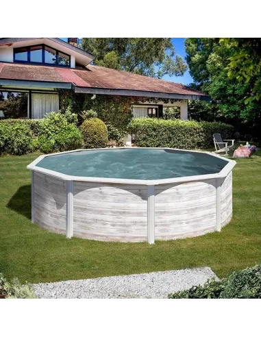 Basen stalowy kanadyjski okrągły ⌀ 460 x 132 cm GROENLANDIA