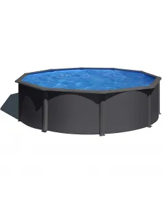 Basen GRE Anthracite stalowy kanadyjski okrągły ⌀ 460x132 cm KITPROV458GY