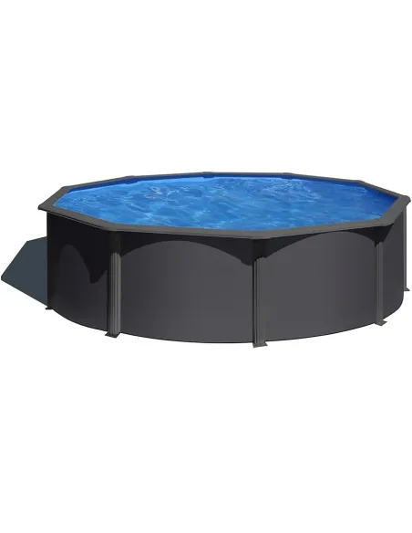 Basen GRE Anthracite stalowy kanadyjski okrągły ⌀ 460x132 cm KITPROV458GY