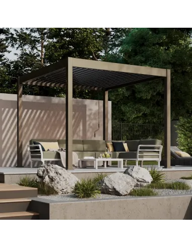 Pergola aluminium Orion 3 x 3m Taupe