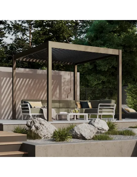 Pergola aluminium Orion 3 x 3m Taupe
