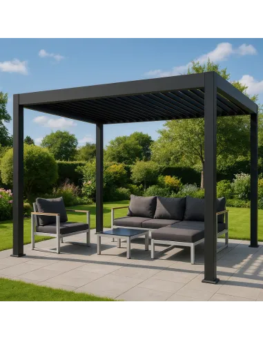 Pergola aluminium Orion 3,6x4m Anthracite 4 nogi