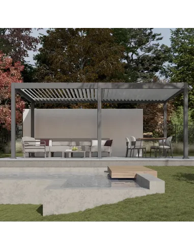Pergola aluminium Orion 3x6m Anthracite/ Light Grey 4 nogi