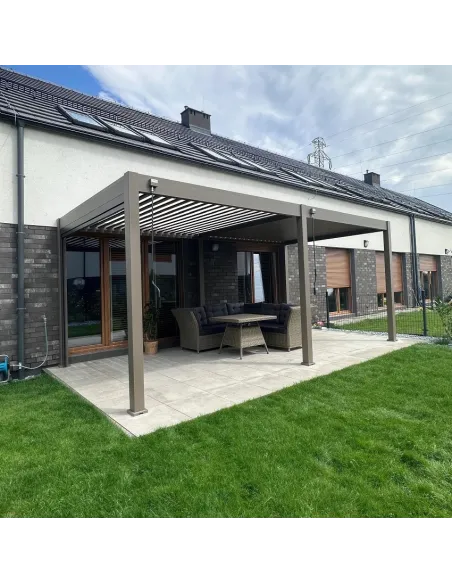 Pergola aluminium Orion 3x6m Taupe 4 nogi