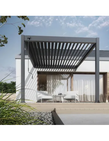 Pergola aluminium Orion 3 x 3m Anthracite przyścienna