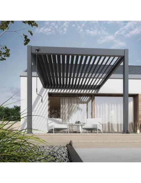 Pergola aluminium Orion 3 x 3m Anthracite przyścienna