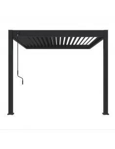 Pergola aluminium Orion 3 x 3m Anthracite przyścienna 2