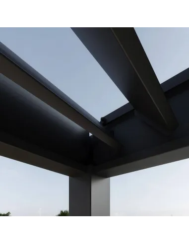 Pergola ogrodowa 3x3m Orion Anthracite / Light grey przyścienna