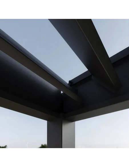 Pergola ogrodowa 3x3m Orion Anthracite / Light grey przyścienna