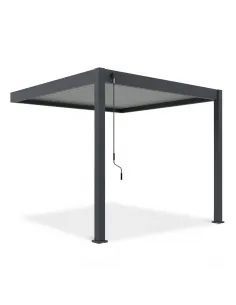 Pergola aluminium Orion 3 x 3m Anthracite/ Light grey przyścienna