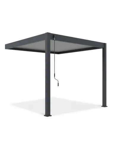 Pergola aluminium Orion 3 x 3m Anthracite/ Light grey przyścienna