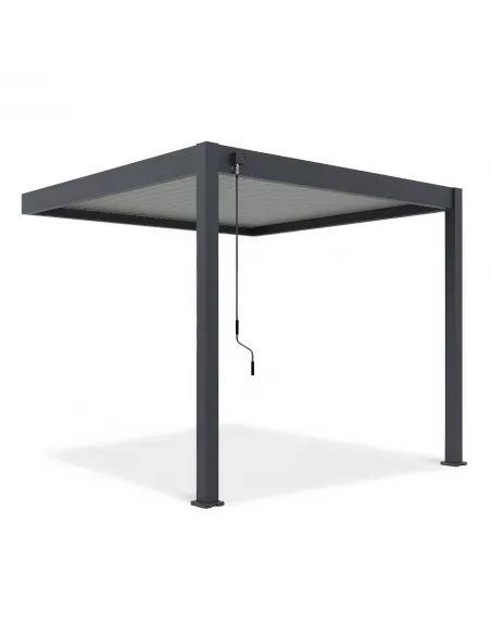 Pergola aluminium Orion 3 x 3m Anthracite/ Light grey przyścienna