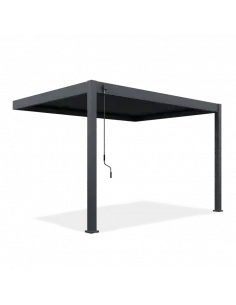 Pergola aluminium Orion 3x4m Anthracite przyścienna 2 nogi