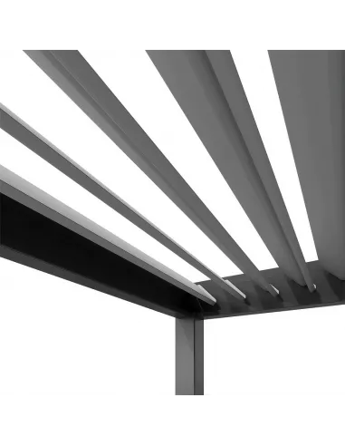 Pergola aluminium Orion 3x4m Anthracite/Light grey przyścienna