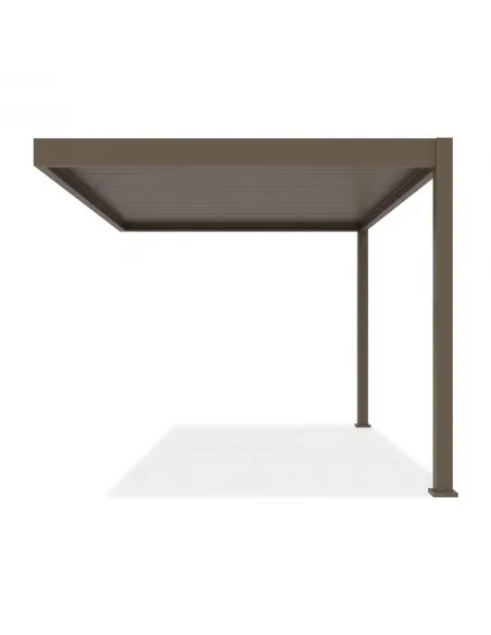 Pergola aluminium Orion 3x4m Taupe przyścienna 2 nogi