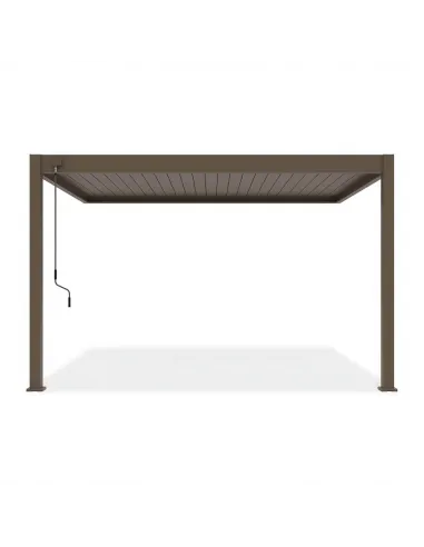 Pergola aluminium Orion 3x4m Taupe przyścienna 2 nogi