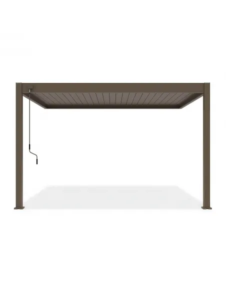 Pergola aluminium Orion 3x4m Taupe przyścienna 2 nogi