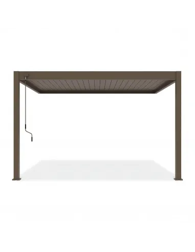 Pergola aluminium Orion 3x4m Taupe przyścienna 2 nogi