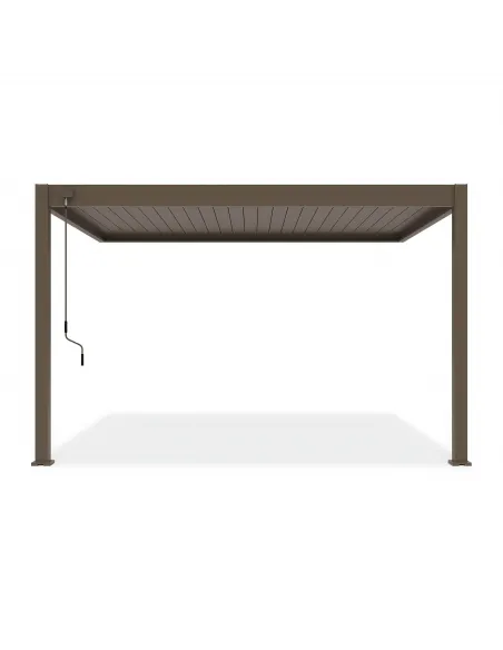 Pergola aluminium Orion 3x4m Taupe przyścienna 2 nogi