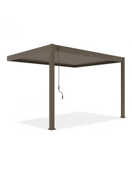 Pergola aluminium Orion 3x4m Taupe przyścienna 2 nogi
