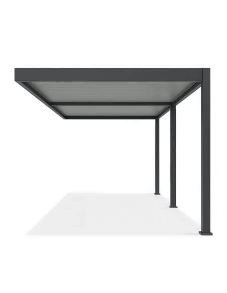 Pergola aluminium Orion 3x6m przyścienna Anthracite/ Light Grey