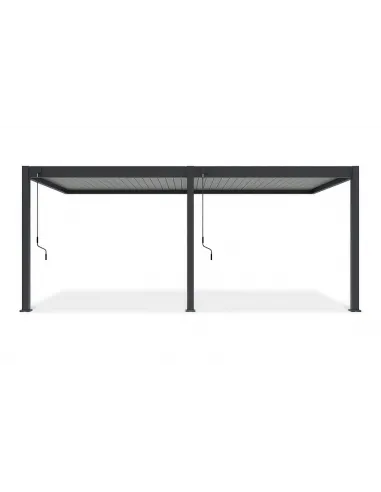 Pergola aluminium Orion 3x6m przyścienna Anthracite/ Light Grey